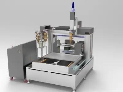 Six axis CNC milling machine 3D model