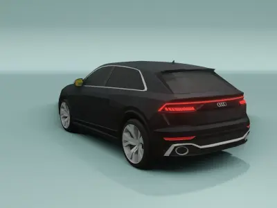 Audi Q8 RS low poly 3D model Low-poly 3D model