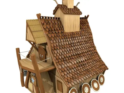 Game Ready Viking Blacksmith Low Poly Low-poly 3D model