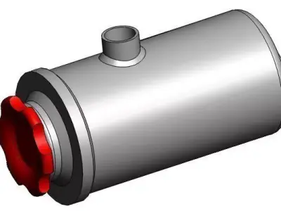 Aluminum Reservoir catch can Free 3D model