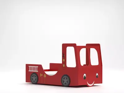 Cartoon Fire Truck Ride 3D model