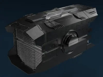 VTOL Engine Low-poly 3D model