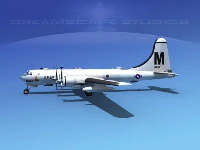 Boeing B-50 Superfortress V01 3D model