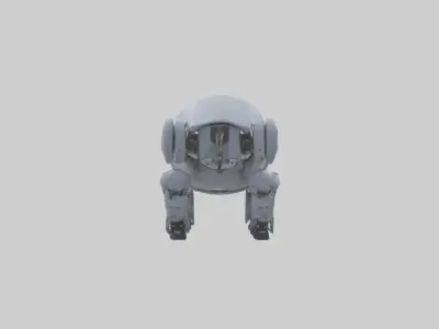 Robot version of a hippopotamus model 3D model
