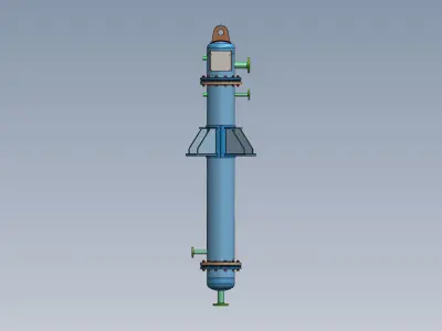 Vertical heat exchanger 3D model