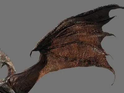 Ancient Jurassic Dragon Wings 3D model
