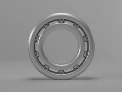 Ball Bearing - 3D printable Low-poly 3D model