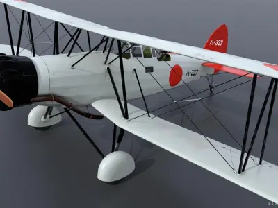 B4Y ha-327 - Not rigged Low-poly 3D model