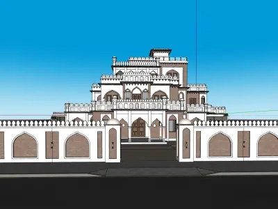 Traditional Haveli style house 3D model