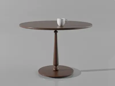 Table with a cup Free low-poly 3D model
