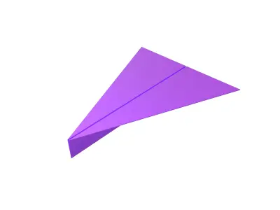 Paper Plane v4 009 Low-poly 3D model