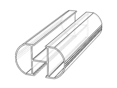 Aluminum Extruded Roof Rack MOD AL-03ap Low-poly 3D model
