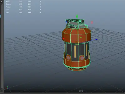 Scifi Frag Granade Low-poly 3D model