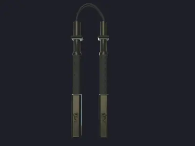 Dragon nunchucks Low-poly 3D model