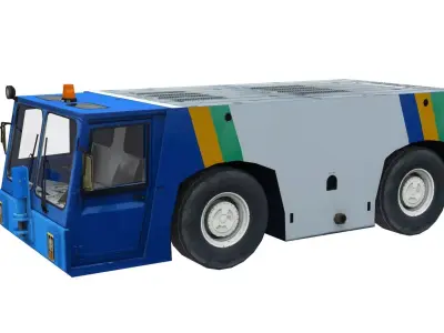 Lowpoly Pushback TLD TMX 400 Low-poly 3D model