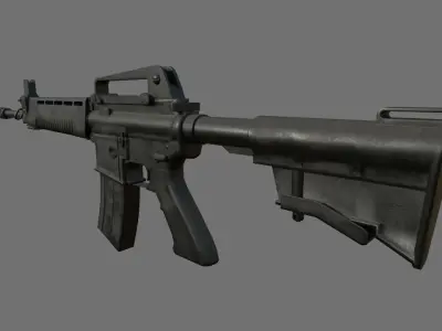 T91 Assault Rifle 3D model With PBR Texture Low-poly 3D model