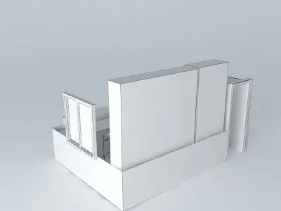 Office Storage shelves and tables Free 3D model