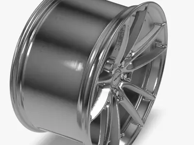 Velgen Wheels Lightweight Series VF5 Wheel Gloss Silver Mustang Low-poly 3D model