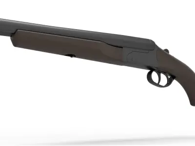 Double Barreled Remington Shotgun 3D model