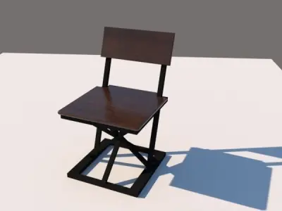 Outdoor coffee table combined with umbrella  3D model