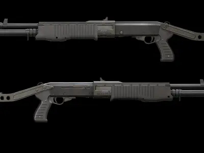 AAA SPAS 12 Game Ready PBR Low-poly 3D model