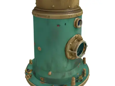 Corroded Submarine Periscope 3D Model 3D model