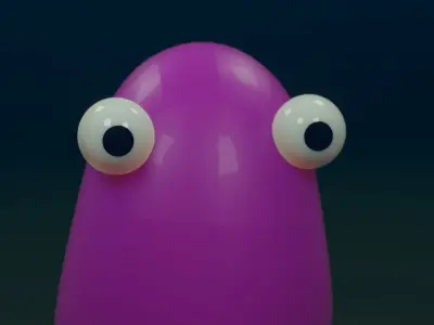 Cartoon-Style Low-Poly Octopus - Charming and Colorful Low-poly 3D model