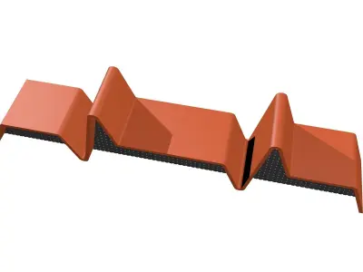 wave bench Free 3D model