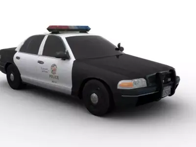 LAPD-POLICE CAR Low-poly 3D model