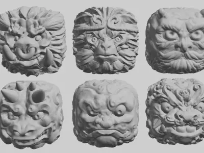 CUSTOM LEGEND KEYCAP SET OF 6 3D model