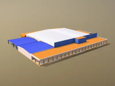 Airport Terminal MUHA Terminal2 Low-poly 3D model