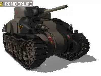 Sherman Tank M4A1 3D model