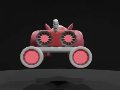 Rushjet sonic hedgehog Low-poly 3D model