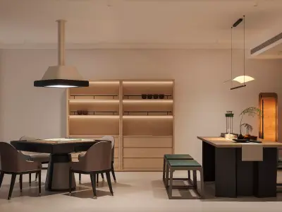 Basement Tea Room and Game Lounge 3D model