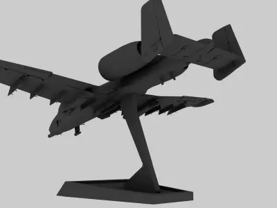 STL A-10 Thunderbolt II 3D print model