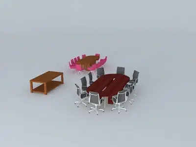12 person meeting table Free 3D model