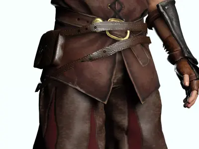 Pikeman Soldier Low-poly 3D model