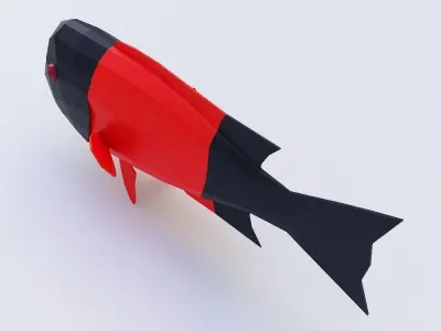 California sheep head fish 3d model  Low-poly 3D model