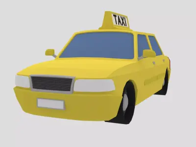NYC taxi - Low Poly Free low-poly 3D model