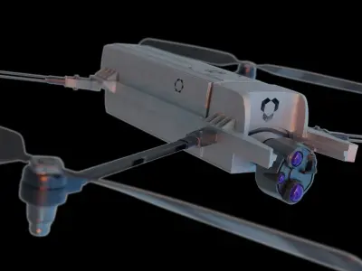 UAV Spectator Drone Low-poly 3D model
