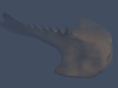 Drepanaspis Low-poly 3D model