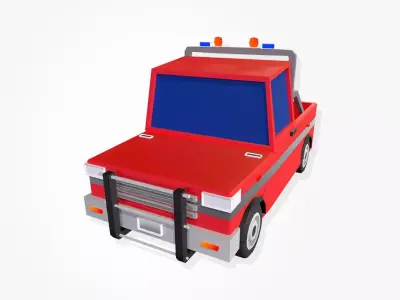 Cartoonish Jeep 3D model