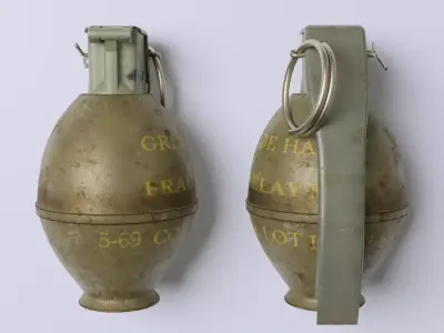 M26 Lemon Grenade Low-poly 3D model