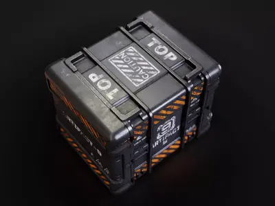 Scifi Crate Low-poly 3D model