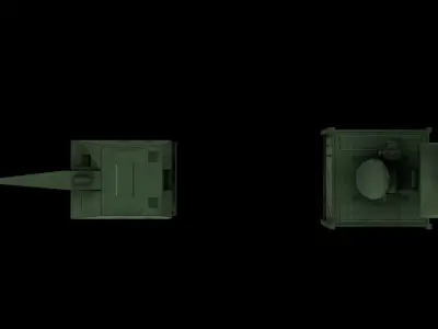 OERLIKON SKYSHIELD Air-defence system Low-poly 3D model