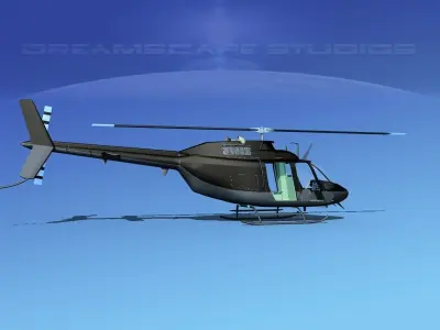 Bell OH-58B Covert 2 3D model