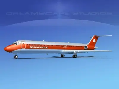 Douglas DC-9-50 Aero Mexico 3D model
