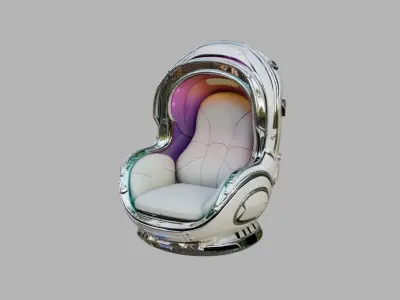 Futuristic Chair Low-poly 3D model