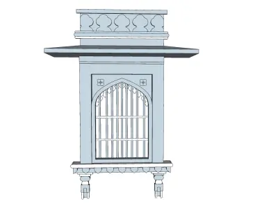 indian jodhpuri stone jharokha 3d modal Low-poly 3D model