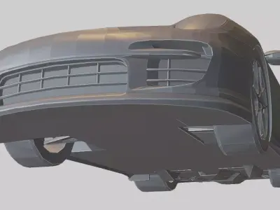 Modern Sports Car Coupe Low-poly 3D model